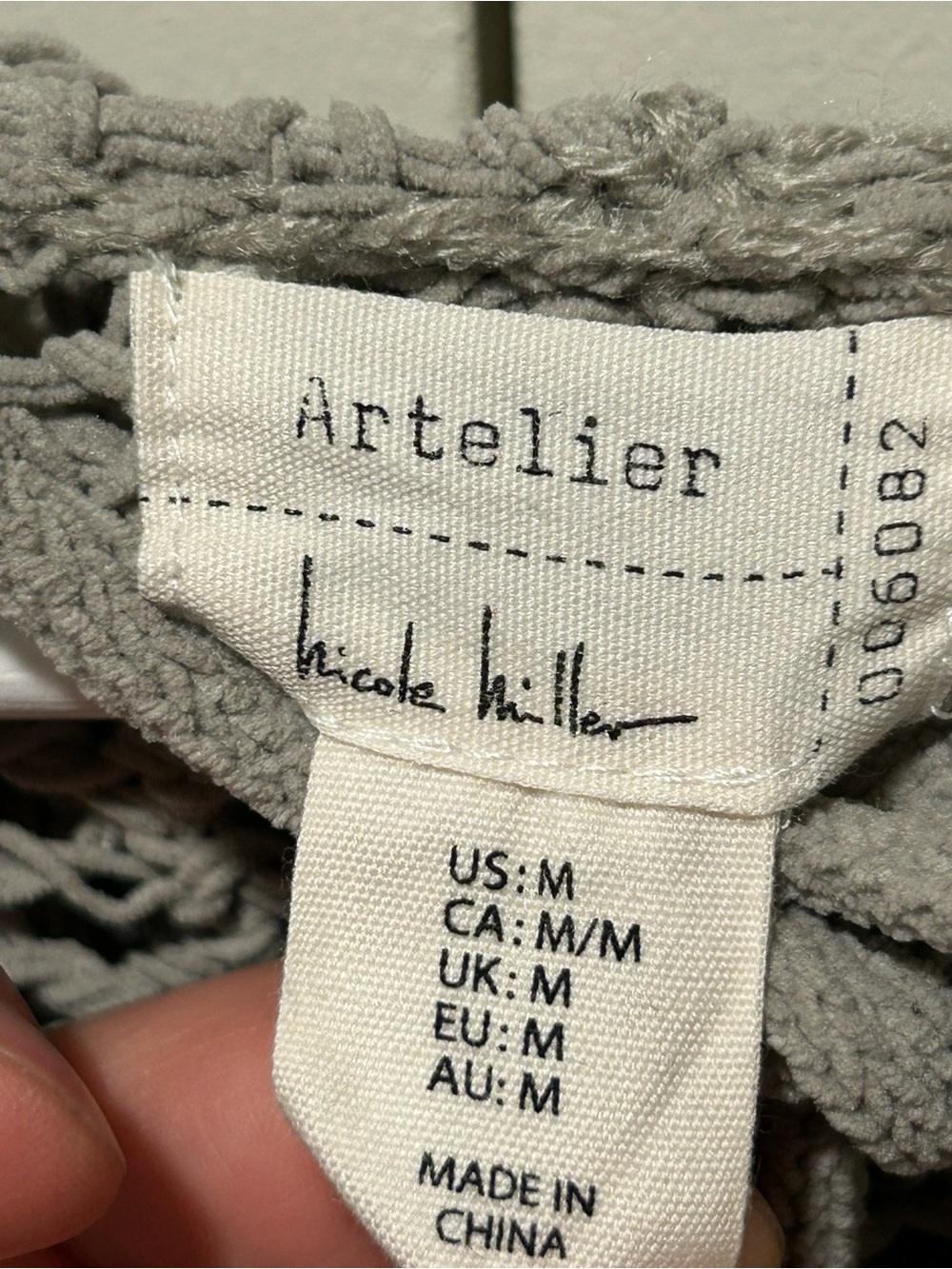 Artelier Nicole Miller Fishermen Knit Hoodie Artsy Unique , M - Picture 5 of 6